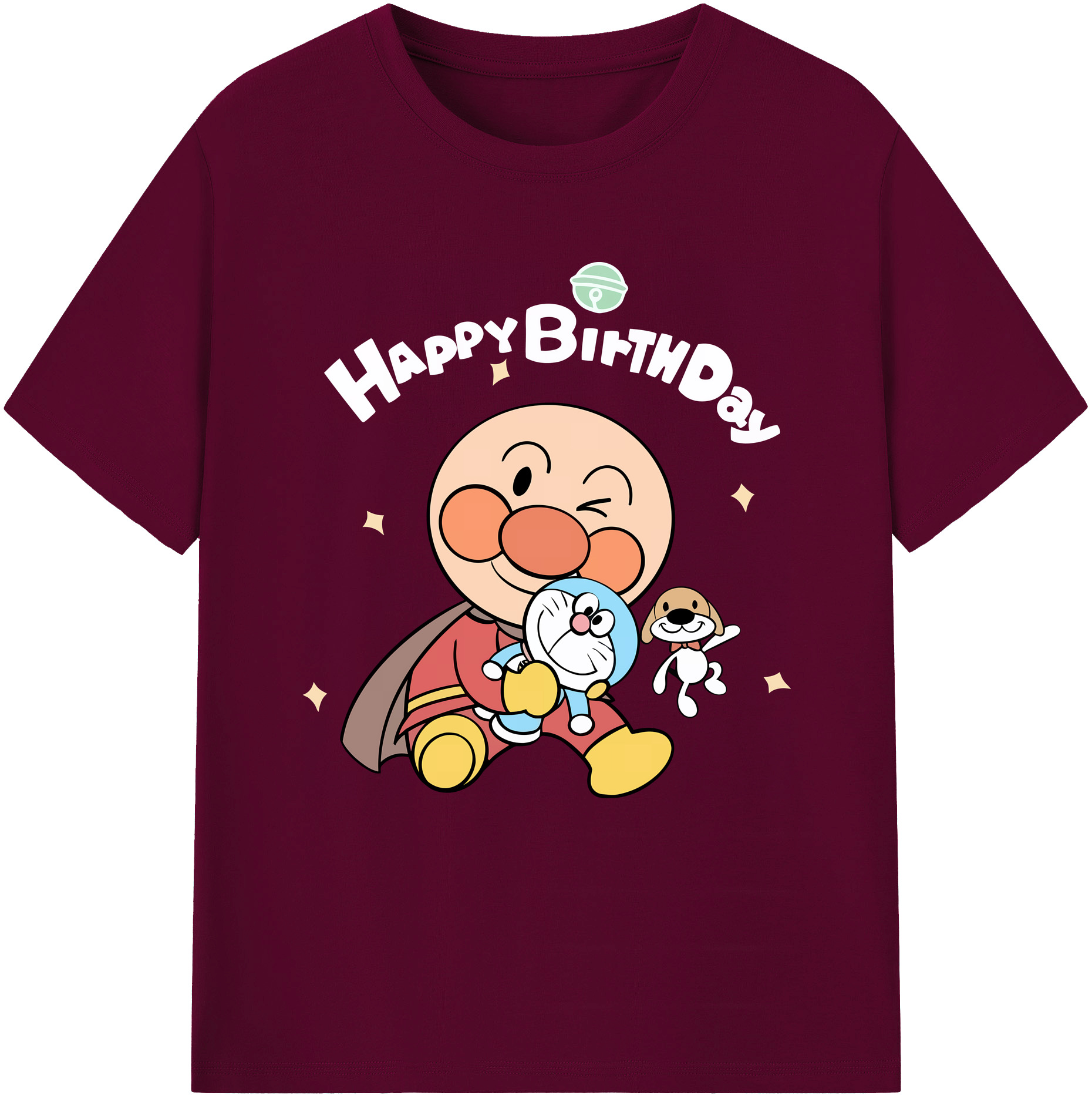 （画像用） アンパンマン Anpanman レディースカジュアルプリントTシャツ（綿100％）